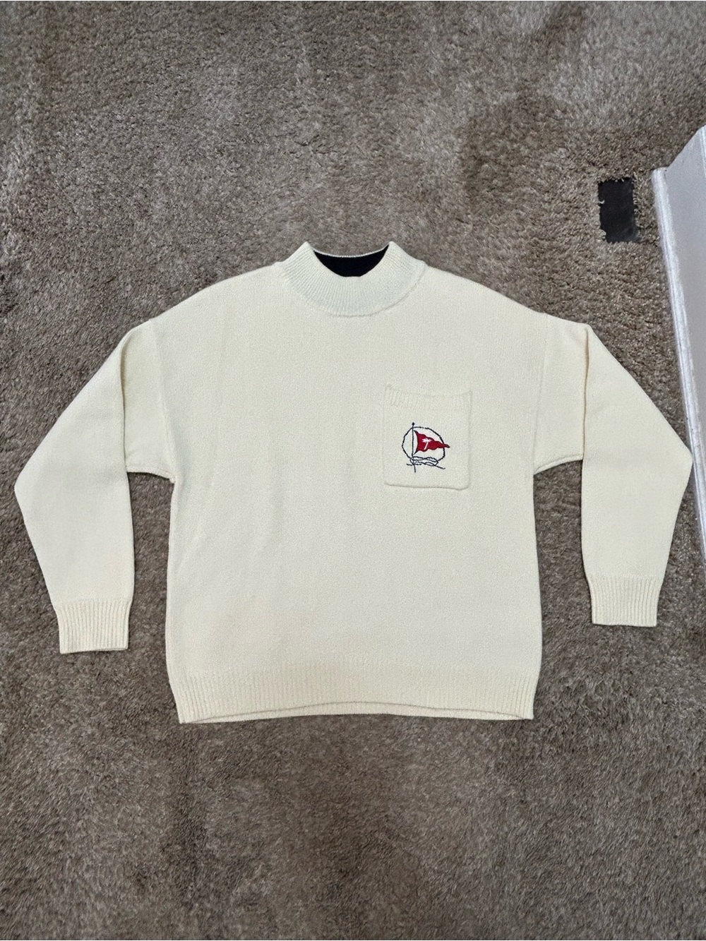 Tombolo Cream Knit Sweater - Size M